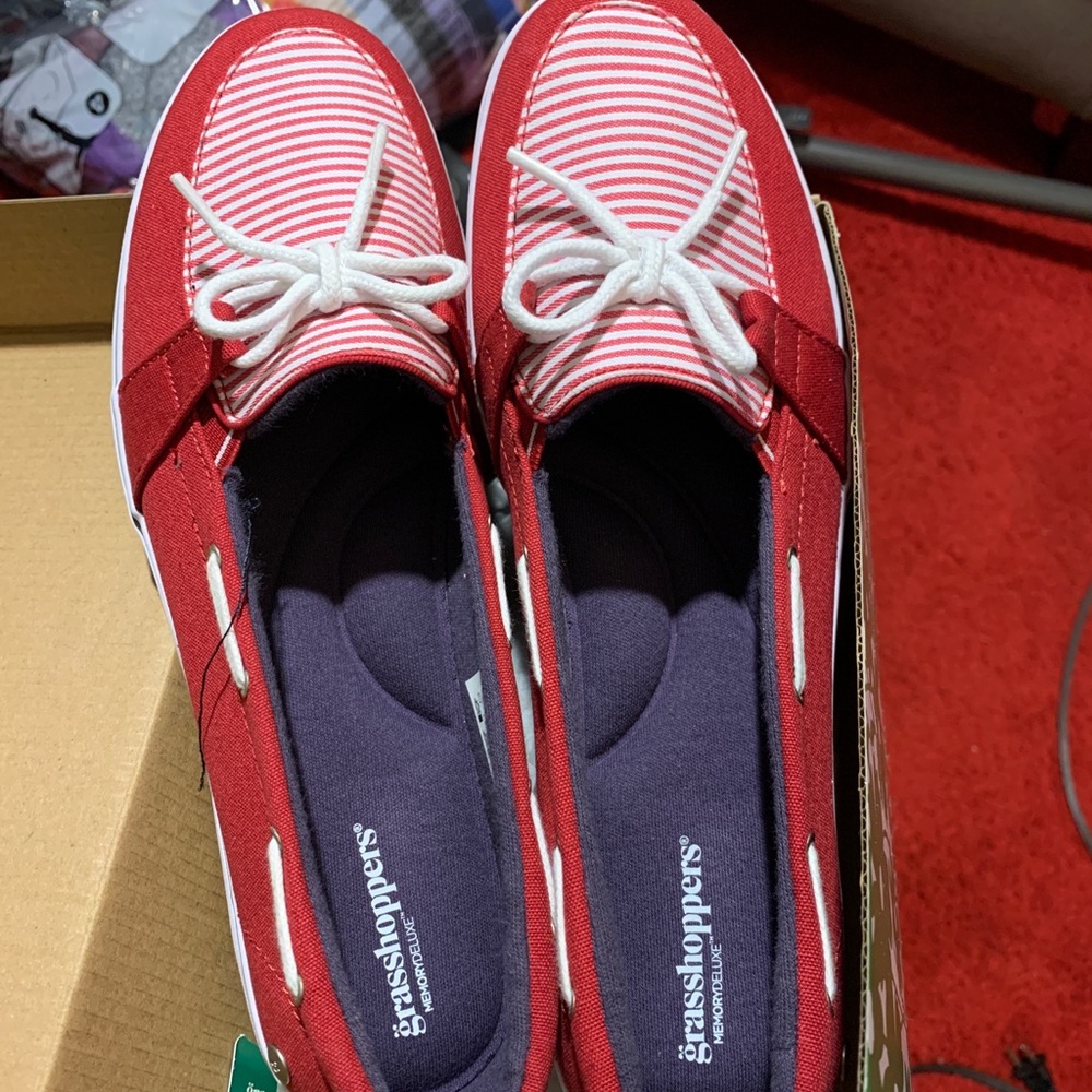 Red and White Striped Loafer